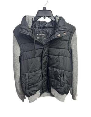 Zoo York Boys Hooded Puffer Jacket Black Gray